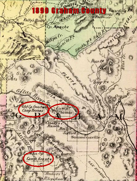 1890 Graham County Map